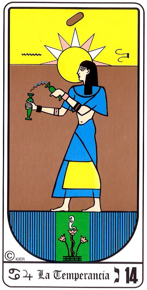 La Templanza, imagen correspondiente al tarot egipcio.